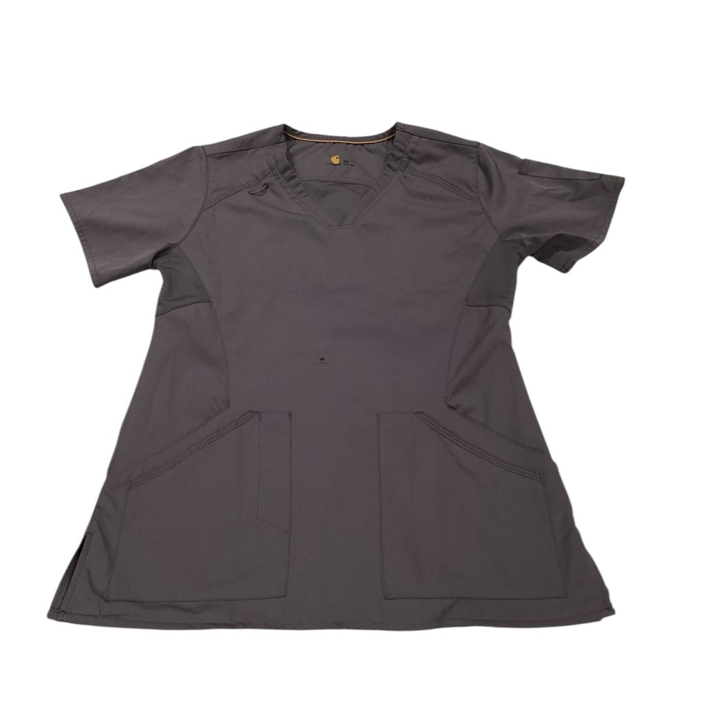 Carhartt Womens XS Scrub Set Top Pants Dark Grey C52106 Straight Leg